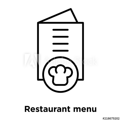 500x500 Restaurant Menu Icon Vector Isolated On White Background