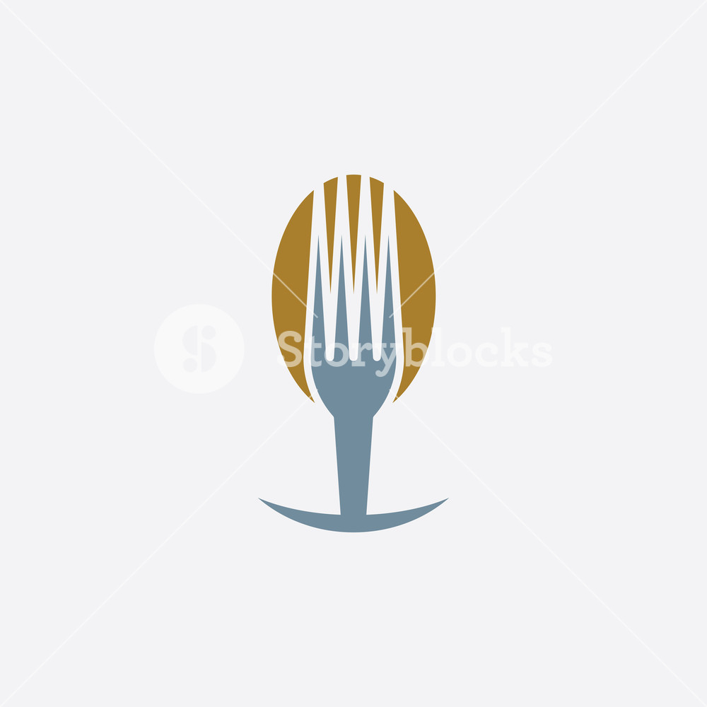 1000x1000 Fork And Spoon Restaurant Menu Logo Icon Vector Royalty Free Stock