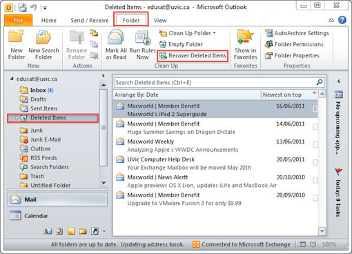 510x368 Recover Deleted Mail Items Outlook