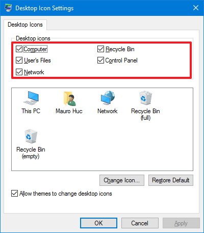 400x455 How To Restore The Old Desktop Icons In Windows Windows Central