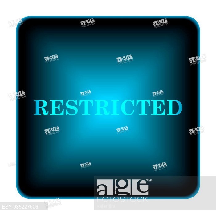 701x700 Restricted Icon Internet Button On White Background, Stock Photo