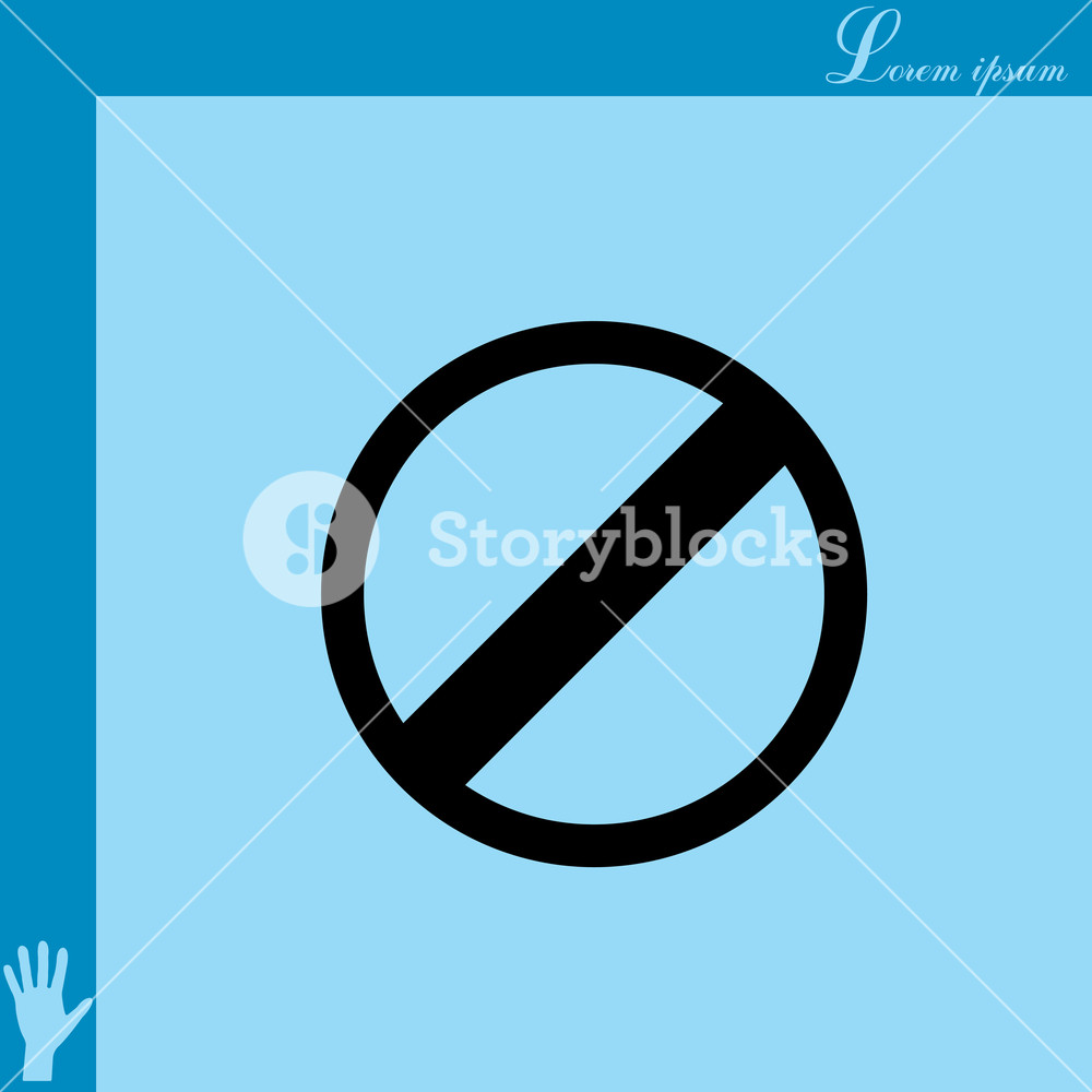 1000x1000 Restricted Icon, Vector Design Website Royalty Free Stock Image