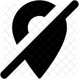 256x256 Location Restricted Icon Of Glyph Style