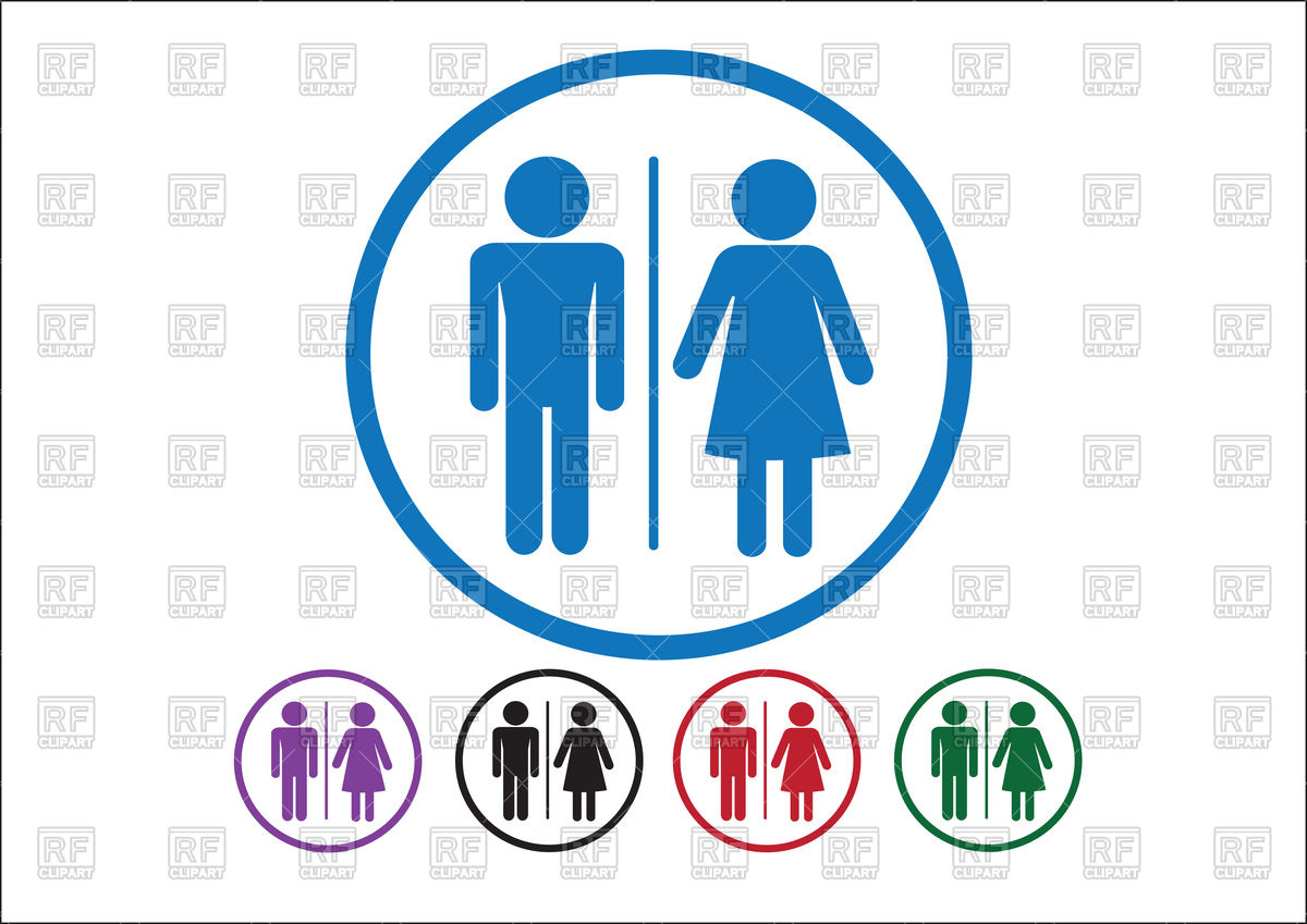 1200x849 Pictogram Man And Woman Toilet Sign For Restroom Icon Vector Image