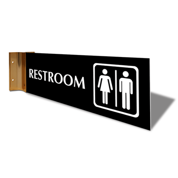 600x600 Restroom Icon Projection Sign X Holmes Custom