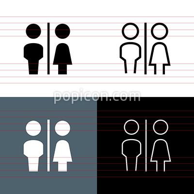 400x400 Restroom Icon Set