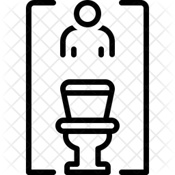 256x256 Restroom Icon Of Line Style