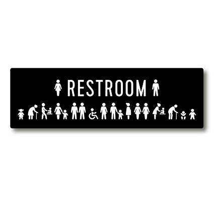 425x392 All Gender Restroom Sign With Including Mens