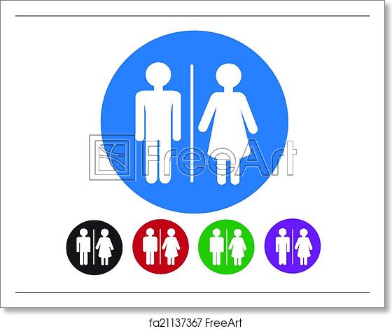 560x470 Free Art Print Of Pictogram Man Woman Sign Icons, Toilet Sign
