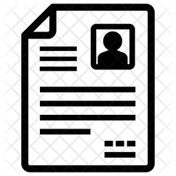 256x256 Resume Icon Of Glyph Style