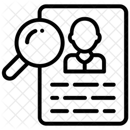 256x256 Search Resume Icon Of Line Style