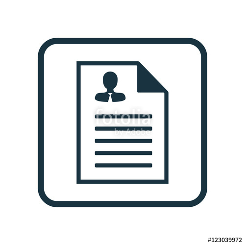 500x500 Vector Illustration Of Human Resources Symbol On Male Resume Icon