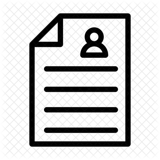 512x512 Resume Icon Of Line Style