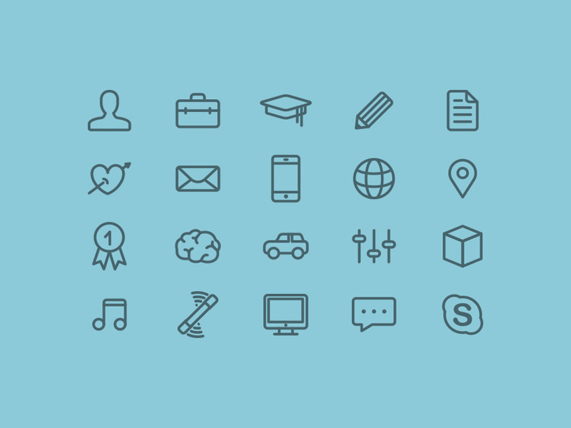 free icons for resume