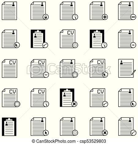 450x470 Resume Icon Set