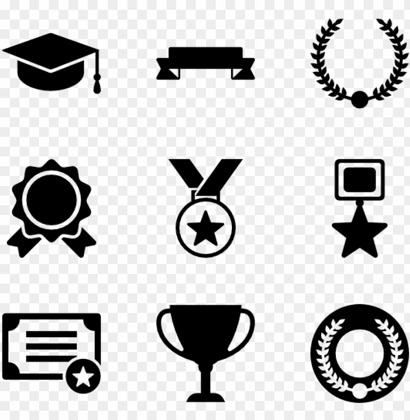 840x859 Awards Set Icons