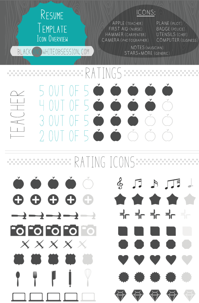 640x974 Free Resume Icons