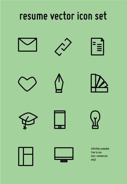 504x726 Resume Icon Set