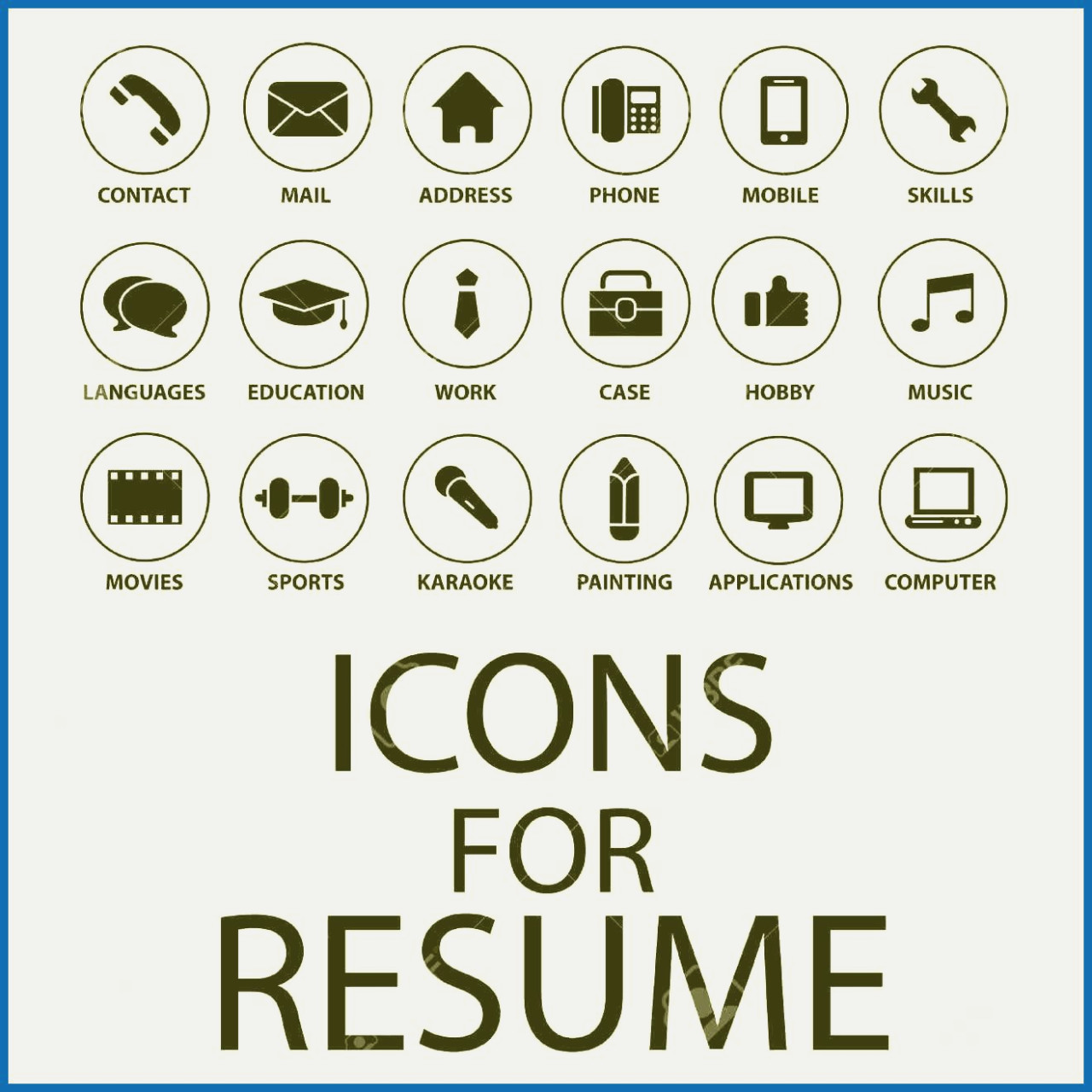 free icons for resume
