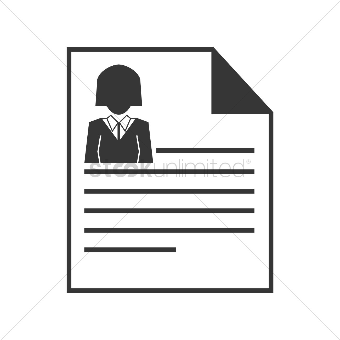1300x1300 Resume Icon Vector Image