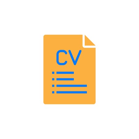 450x450 Cv, Resume Icon Vector, Filled Flat Sign, Solid Colorful Pictogram
