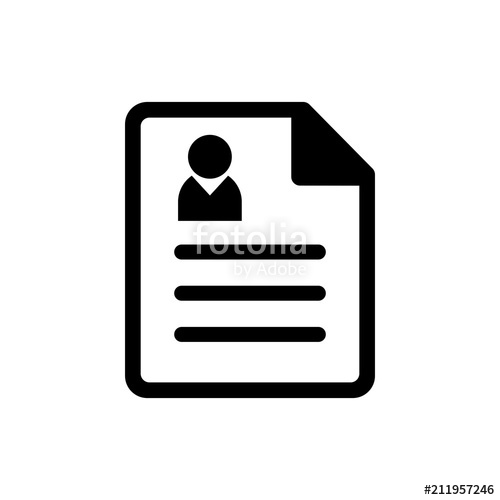 500x500 Cv Vector Icon, Resume Symbol Stock Image And Royalty Free Vector