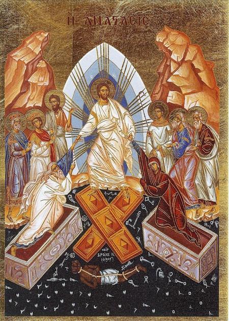 450x629 Greek Orthodox Icon Of The Resurrection Silk Screen