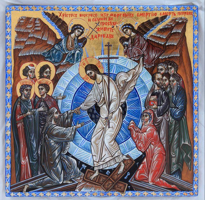 Khristos Vaskrse! Serbian Resurrection Icon Icons Orthodox 720x703 Khristos Vaskrse! Serbian Resurrection Icon Icons Orthodox