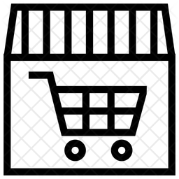 Retail Store Icon Of Line Style 256x256 Retail Store Icon Of Line Style