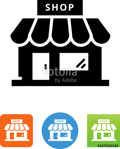 404x500 Retail Shop With Sign Icon Stock Image And Royalty Free Vector