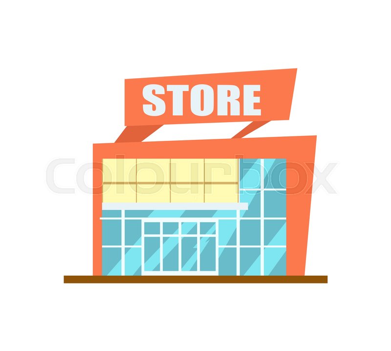 800x718 Modern Store Building Isolated Icon Stock Vector Colourbox