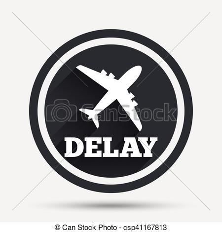 450x470 Vol, Signe Retard, Icon Symbole Plat, Vol