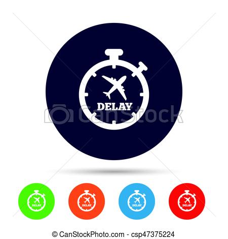 450x470 Vol, Signe Retard, Icon Symbole Plat