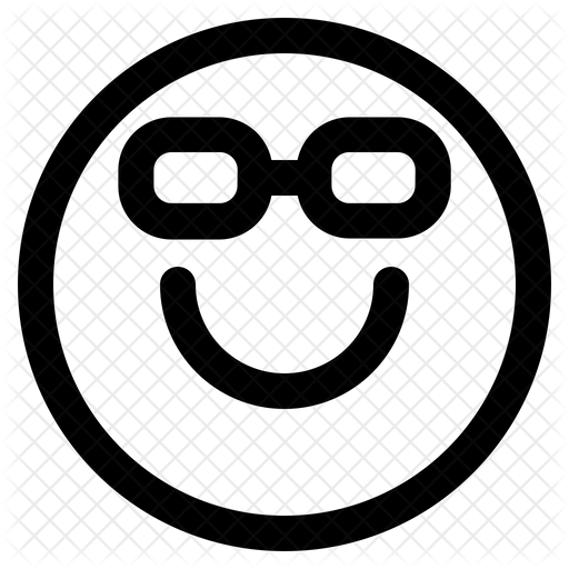 512x512 Geek Emoji Icon Of Line Style