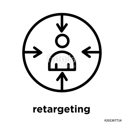 Retargeting Icon Isolated On White Background Stock Image 500x500 Retargeting Icon Isolated On White Background Stock Image