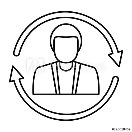 500x500 Customer Retention Icon Outline Illustration Of Customer