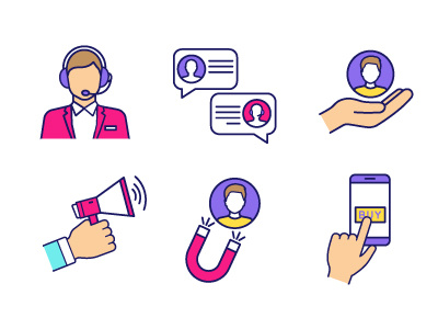 400x300 Customer Retention Icons