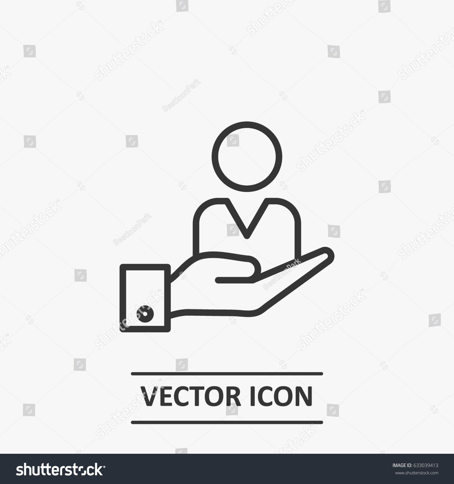 1500x1600 Outline Customer Retention Icon Illustration Vector Symbol