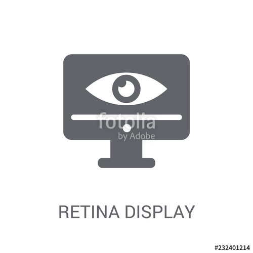 500x500 Retina Display Icon Trendy Retina Display Logo Concept On White