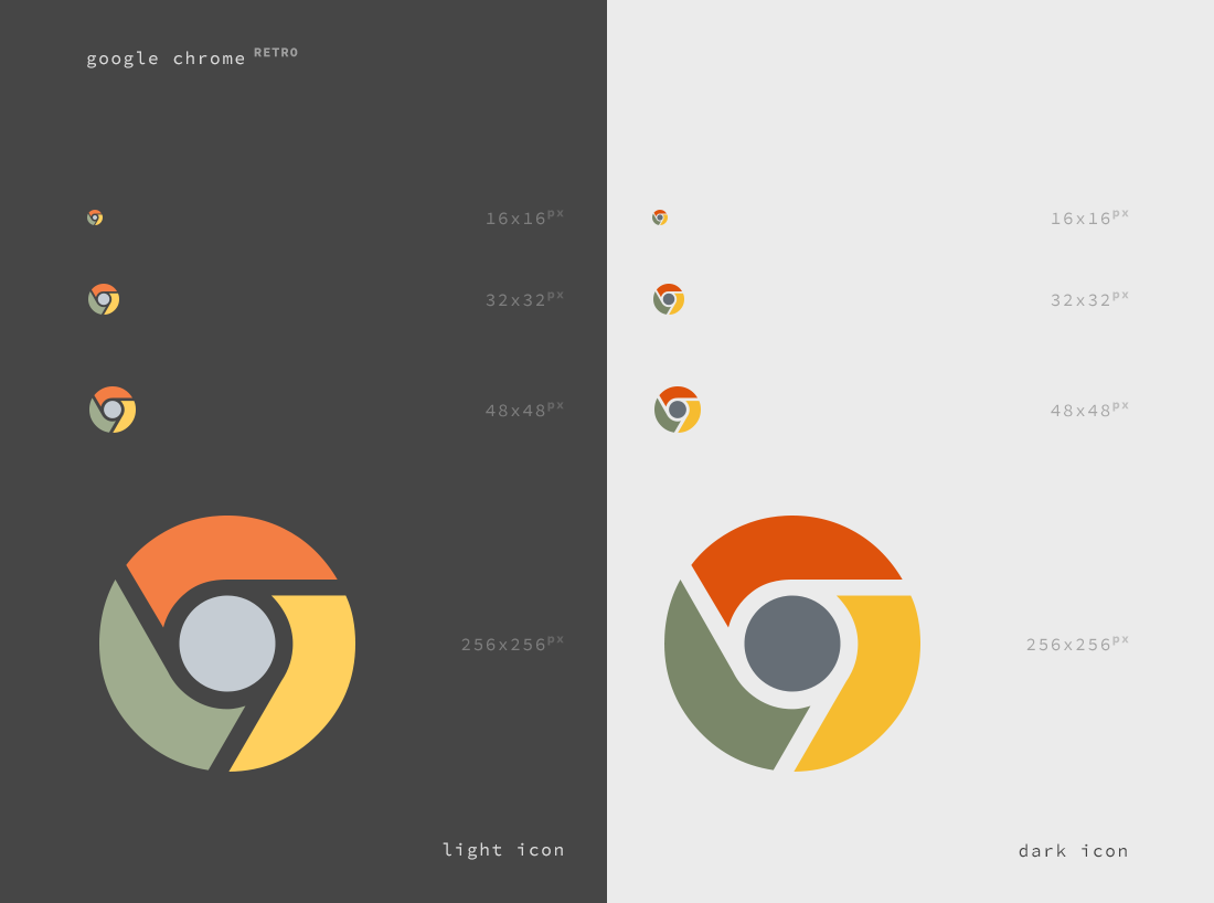 1100x818 Google Chrome Retro Icon