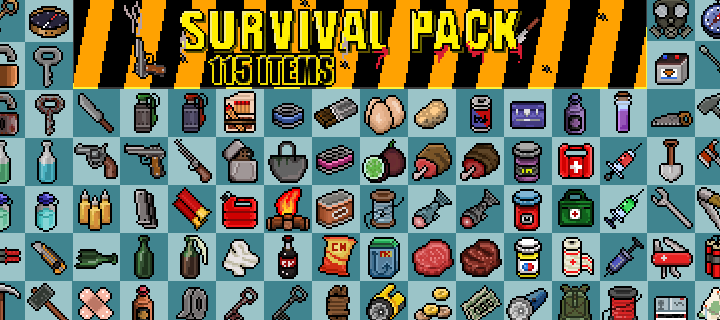 720x320 Survival Pack Items Retro