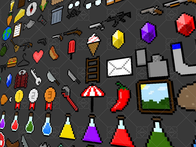 640x480 Retro Icon Pack Gamedev Market