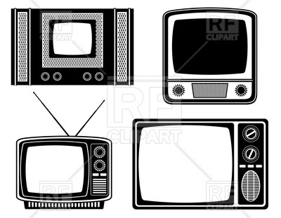 400x311 Retro Tv Icon Vector Image Of Icons And Emblems Konturvid