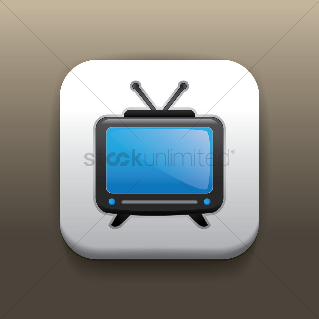 1300x1300 Free Retro Tv Icon Vector Image