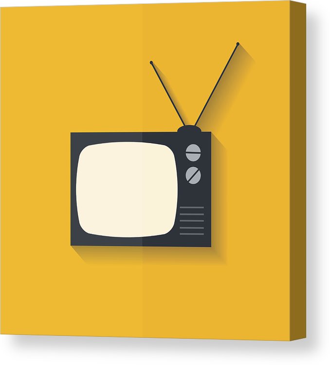 678x750 Retro Tv Icon Flat Design Canvas Print Canvas Art