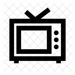 256x256 Retro Tv Icon Of Line Style