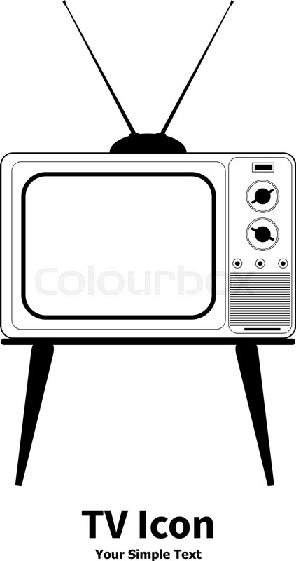 423x800 Vector Illustration Old Retro Tv Icon Stock Vector Colourbox