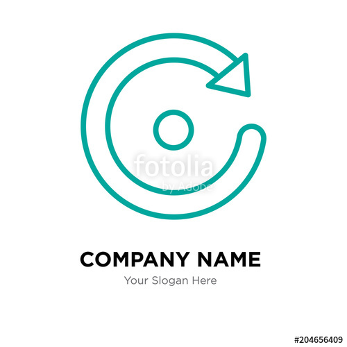 500x500 Retry Company Logo Design Template, Colorful Vector Icon For Your