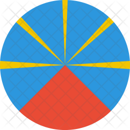 256x256 Reunion Flag Icon Of Flat Style