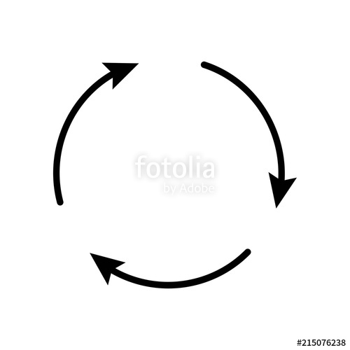 500x500 Reuse Icon Vector Icon Simple Element Illustration Reuse Symbol